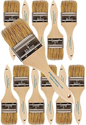 Pro Grade - Chip Paint Brushes - 12 Ea 2 Inch Chip Paint Brush Light Brown...