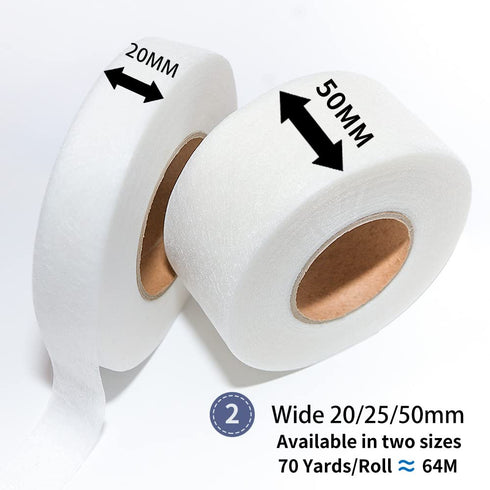 Fabric Fusing Tape Wonder Web Iron Adhesive Fabric Hemming Tape for Clothes Trousers Curtain No Sewing Needed 70 Yards 1Roll...