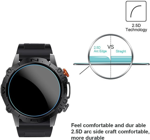 Screen Protector Compatible for ST19 1.43'' Smartwatch, 9H Tempered Glass Protective Film Compatible for SIEMORL ST19 / LIGE ST19 / ESFOE ST19 / L...