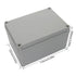 LeMotech Junction Box IP67 Waterproof Dustproof ABS Plastic Project Box for Electrical Outdoor Enclosure Gray 6.9 x 4.9 x 3.9 inch (175 x 125 x 10...