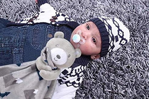 Minky Animal Snuggler Lovey Blanket for Kids, Babies, Boys, Girls, Gender Neutral Security Blanket with Stuffed Animal (Beloved Snowcap Bear)...