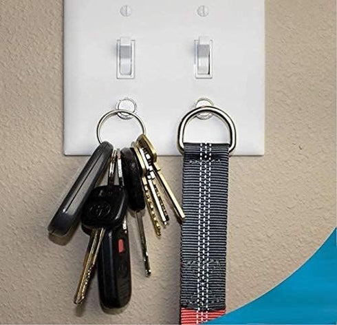 Magnetic Key Rack Key Holder for Light Switch | Smart Modern Design for Keychain Rings, Car Keys, Key FOBs | Easy Installation (4 Pack)...