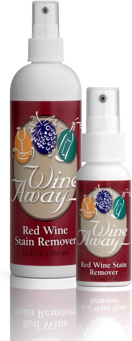 Wine Away Red Wine Stain Remover - Perfect Fabric Upholstery and Carpet Cleaner Spray Solution - Removes Wine Spots - Spray and Wash Laundry to Va...