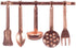 Dolls House Miniature Kitchen Accessory Copper Hanging Utensils & Rack 5055...