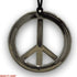 Peace Sign Pendant Necklace 70's Hippie Costume Silver, Black...
