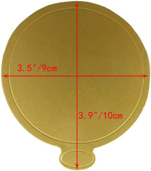 100-Pack Mini Cake Base Boards, Gold Mousse Cake Cardboard Set, Ideal for Dessert Buffet, Wedding, Parties, Catering Supplies (mixing set)...