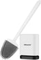 UBeesize Toilet Brush with Flexible Brush Head and Silicone Bristles, Quick Drying Holder Set for Bathroom, Compact Size, white. 15" X 4.5"...