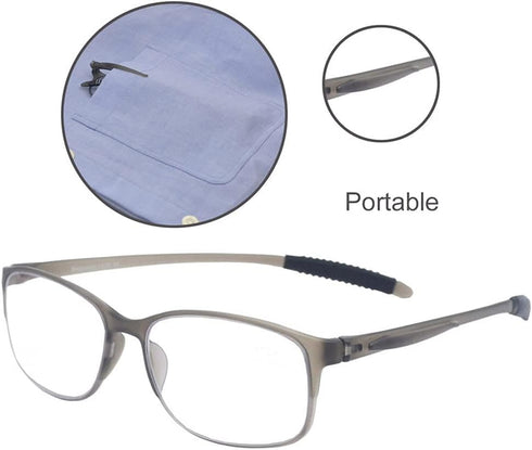 4 Pack Computer Blue Light Blocking Reading Glasses Flexible Lightweight Anti Eyestrain Portable Readers for Women Men +2.00...