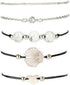 5pcs Bracelets for Womens, Charm Bead Shell Jewellery Bohemia Beach Seashell Ankle Bracelet Stackable Summer Daily Rope Women Bracelet...