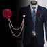 Rose Flower Brooch Pin Wedding Brooches for Men...