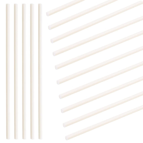 Swpeet 15Pcs Milkly Plastic Rods Assortment Kit, Diameter 7mm Length 250mm Material ABS Round Stick Round Solid Bar DIY Model for DIY Toys Buildin...