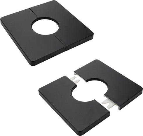 2 Pcs Wall Split Flange, ABS Square Self-Adhesive Escutcheon Plate Buckles Design for 1.3"/33mm Diameter Pipe...