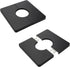 2 Pcs Wall Split Flange, ABS Square Self-Adhesive Escutcheon Plate Buckles Design for 1.3"/33mm Diameter Pipe...