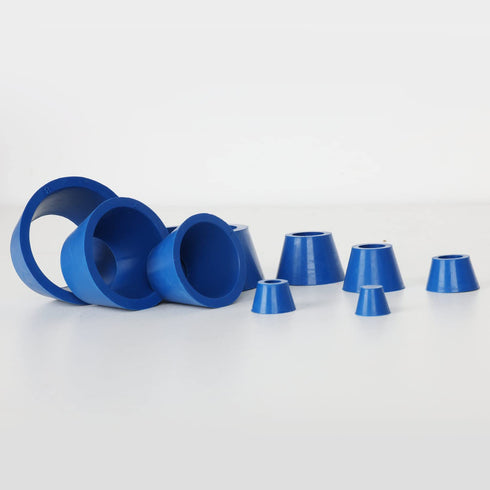 Filter Adapter Cones, 9 Pack Tapered Collar Rubber Stopper Buchner Funnel Flask Cones Adapter Set with Smooth Surface Durable Wear-Resistance Filt...