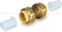 Everflow Supplies Pushlock UPSC12 1/2 Inch Long Push X Push Coupling for Push-Fit Fittings, Made with No Lead DZR Forged Brass, Connects PEX, CPVC...