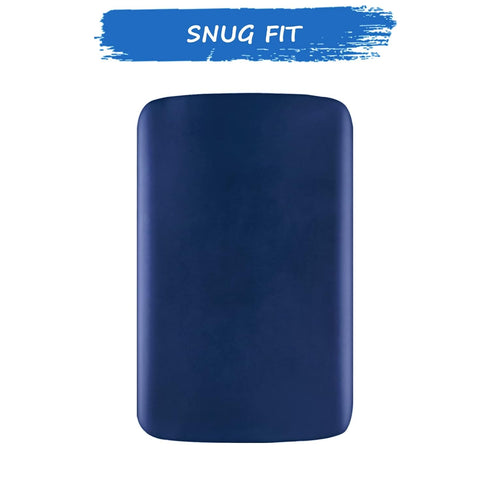 Satin Pack and Play Playard Sheet, Soft & Silky Mini Crib Mattress Cover (39"x27"x5") for Boys and Girls, Great for Baby Hair and Skin, Navy...