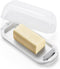 Butter Dish with Lid, Airtight Butter Dish for Countertop and Refrigerator,Microwave/Dishwasher Safe, Plastic Butter Keeper Tray for West/ East Co...