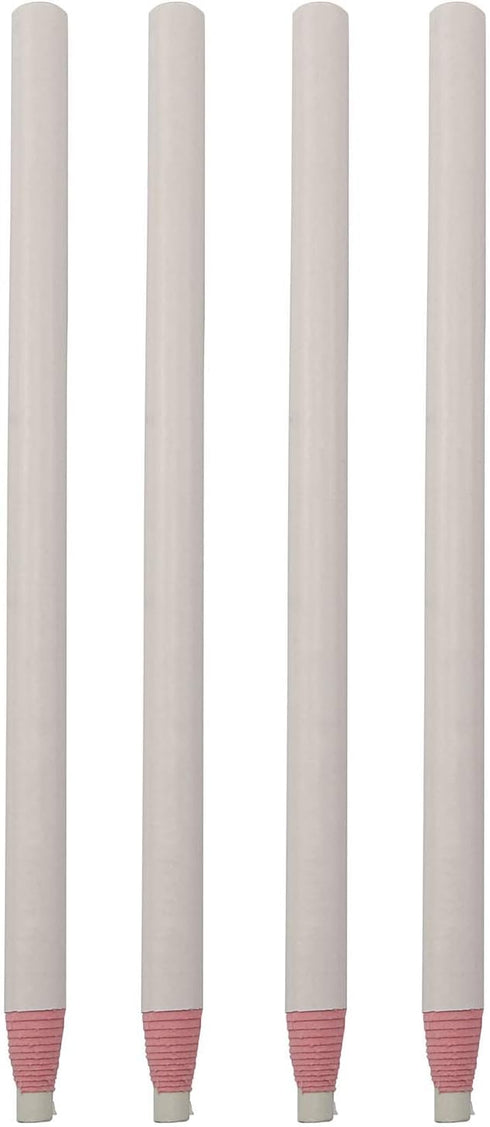LQ Industrial Sewing Mark Pencil 4PCS White Invisible Erasable Fabric Pencils for Sewing Marking and Tracing Heat Erase Pen Fabric Chalk...