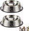 2 Pcs Cat Bowls Cat Feeding Bowls with Anti-skid Base Stainless Steel Puppy Dishes for Kittens Small Dogs Puppies Bunny...