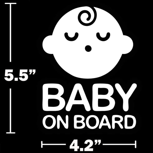 TOTOMO Baby on Board Sticker for Cars Funny Cute Safety Caution Decal Sign for Car Window and Bumper No Magnet - Sleeping Baby (2 Pack)...