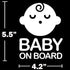 TOTOMO Baby on Board Sticker for Cars Funny Cute Safety Caution Decal Sign for Car Window and Bumper No Magnet - Sleeping Baby (2 Pack)...