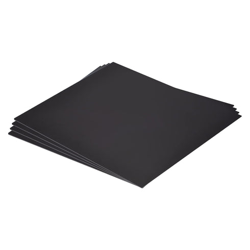MECCANIXITY Black ABS Plastic Sheet 10x8x0.02inch for Building Model, DIY Crafts, Panel, Pack of 4...