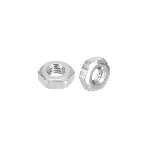 Hex Nuts (M2x0.4mm) 100Pcs, Carbon Steel Metric Coarse Thread Electroplating Hexagon Nut Hardware - for DIY Home Repair Machinery, Silver...