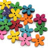 100PC Wood Sewing Buttons, Flower Buttons with 2 Holes Buttons for Sewing DIY Craft Decorative, 20mm x 19mm(6/8" x 6/8")...