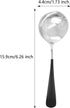 Soup Spoons Stainless Steel, Colourful Round Spoons Modern Thick Short handle Korean Dinner Spoons, Sliver Metal Spoon for Soup, Dessert, Grain, C...