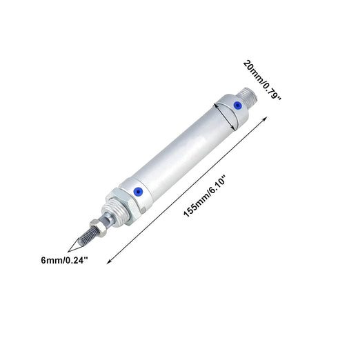 Pneumatic Cylinder 16mm Bore 50mm Stroke Air Cylinder Single Rod Double Action with Y Connector and 2Pcs Pneumatic Quick Fittings (MAL16x50)...