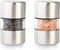T-mark Premium Sea Salt and Pepper Grinder Set - Spice Mill with Brushed Stainless Steel, Small Portable Ceramic Salt & Pepper Shakers (2-Pack)...