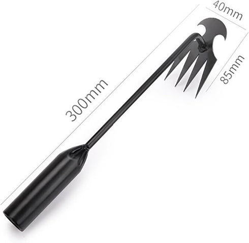 Weed Puller Tool, Portable Garden Weeding Tool ,4 Teeth Manual Uprooting Weeder Tool?12-Inch Gardening Stainless Steel Weeding Tools...
