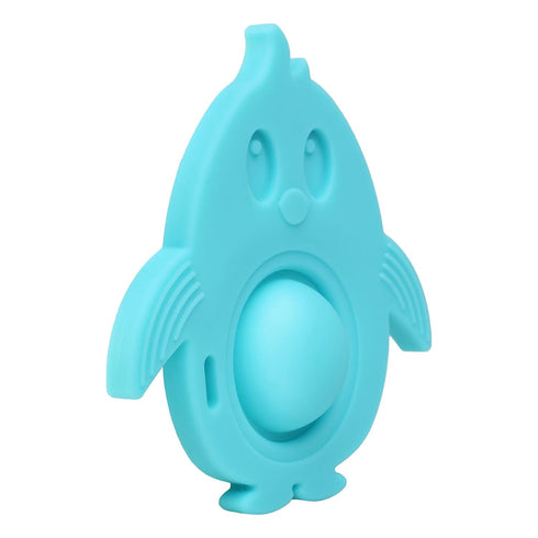 Popz Baby Teether Toy - Made in The USA - Pop It Sensory Toys for 0-6 Months + - 100% Silicone Dimple Popper for Newborns and Infants - BPA Free...