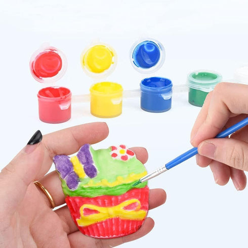 60 Pcs Small Brushes Bulk,Flat Round Tip Acrylic Paint Brushes Set Kids Pointed Flat Nylon Hair Brushes for Classroom Painting Party Acrylic Oil W...