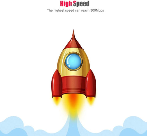 300Mbps USB2.0 Network Card Adapter Dongle Transceiver 2.4Ghz for 2000 / XP/Vista / 7/8 / 10 / Linux...