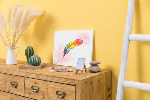 edding 5100 acrylic marker medium - gold - 1 waterproof acrylic paint marker - round nib 2-3mm - acrylic paint pen for drawing on canvas, art pape...