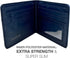 Premium Canvas RFID Blocking Full Size Bifold Wallet with 8 Slots, 1 Key Pocket, and Cash Divider, Come with Kraft Gift Box (Denim Blue)...