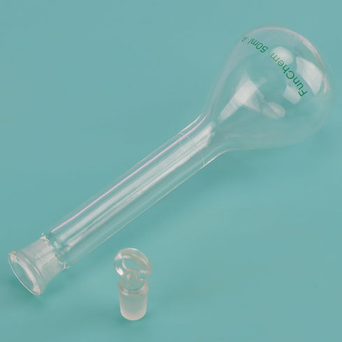 Glass Volumetric Flask with Glass Stopper, Borosilicate Glass Heavy Wall, Class A, Tolerance ±0.05 ml, 50 ml (Pack of 1)...