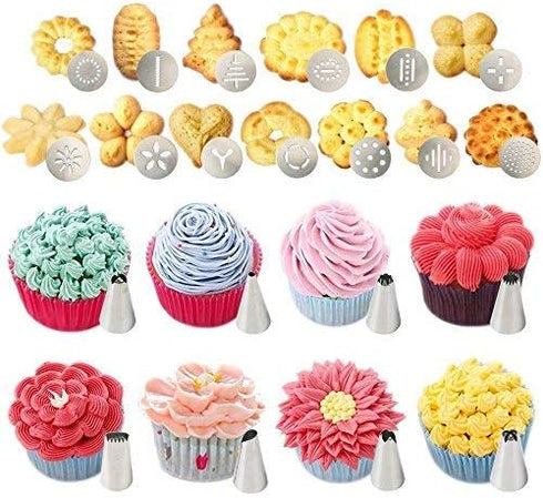 Stainless Steel Cookie Press/Icing Decorating Gun Sets for Biscuit/Cake Decoration...