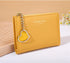 Sunwel Fashion Small Wallet with Heart Pendant Bifold Wallet Zipper Pocket Cash Card Holder Coin Purse for Women Girls (PINK)...