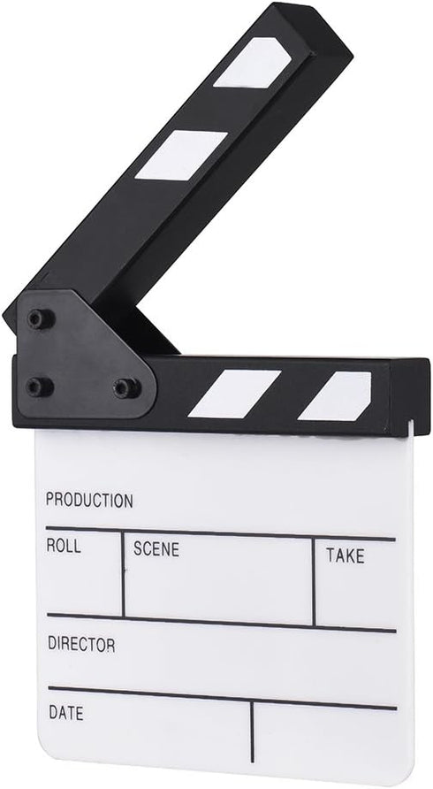 Action Cut Board, Andoer Acrylic Film Clapboard Dry Erase Compact Size TV Film Movie Director Cut Action Scene Clapper Board Slate...