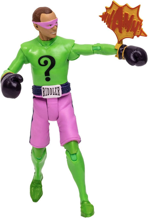 McFarlane Toys, DC Multiverse, 5-inch DC Retro Riddler Boxing Action Figure with Action Word Bubbles, Collectible DC Retro 1960's TV Figure – Ages...