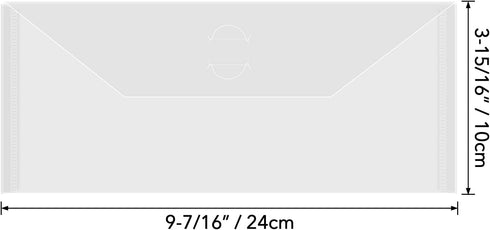 Briartw 20 Pcs 3.9x9.4" Slimline Storage Envelopes, Resealable Plastic Envelopes Pockets for Cutting Dies Stencil Crafts Organizer Holder,Clear St...