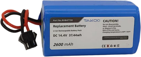 Replacement Shark RVBAT700 Battery for Shark ION Robot RV720,RV750, RV700,RV755 Vacuum Cleaners (Attention: 3-Prongs Connector)...