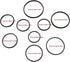 9 Pieces Filter Ring Adapter Set, Camera Lens Male to Male Metal Stepping Rings Kit (Includes 9pcs Male to Male Set 46-46mm 49-49mm 52-52mm 55-55m...