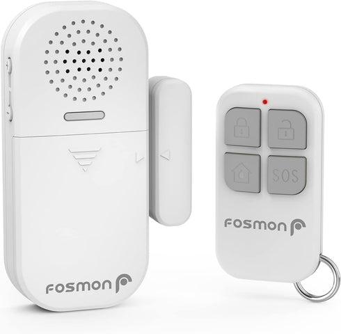 Fosmon Wireless Door Alarms for Home Security with Remote, 130dB Door and Window Alarms Sensors, (Battery-Powered), Kids Safety, Dementia Patients...
