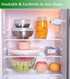 altCookingHub Silicone Stretch Lids, 6-Pack of Various Sizes, BPA Free, No Filler, Leakproof Reusable Silicone Lids for Various Shapes of Containe...