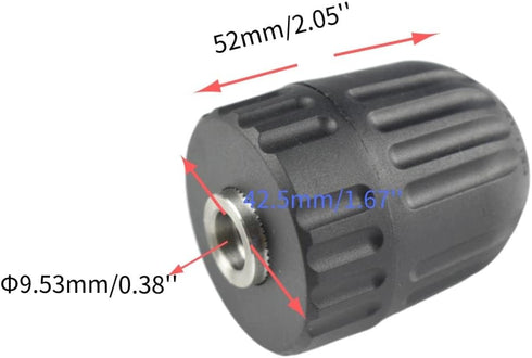 CHANCS Thread 0.8mm-10mm Drill Chuck 3/8-24UNF Threaded Connecting Rod Inner Diameter 5mm Great Clamping Force Keyless Drill bits Drill Accessorie...