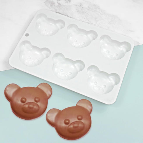 6 Cavity Bear Silicone Chocolate Mold DIY Cake Accessories Molds Kitchen Ice Cubes Biscuit Pastry Manual Baking Mould...