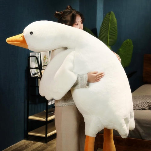 Goose Stuffed Animal Giant White Goose Plush Pillow,Cute Duck Toy Soft Hugging Swan Plush Pillow Gifts for Kids Adults...